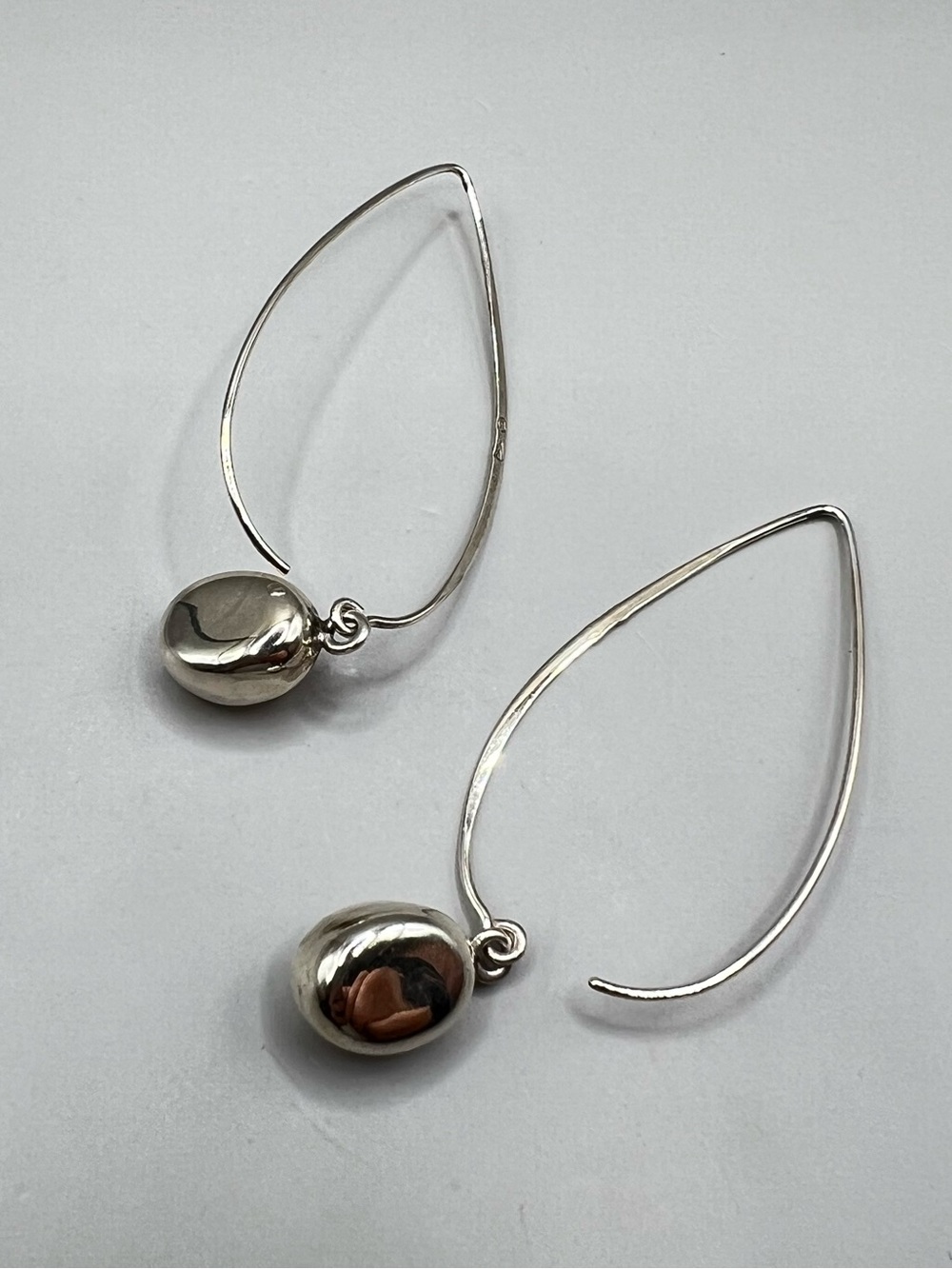 Silpada Silver Hoop Drop Earrings with Rounded Charms - Picture 7 of 7